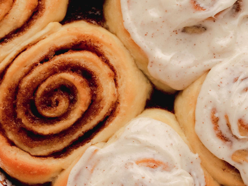 Cinnamon rolls with icing